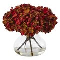 Dare2Decor Hydrangea with Vase Silk Flower Arrangement DA409439